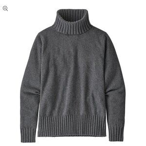 Patagonia women's recycled cashmere turtleneck sweater, med, charcoal